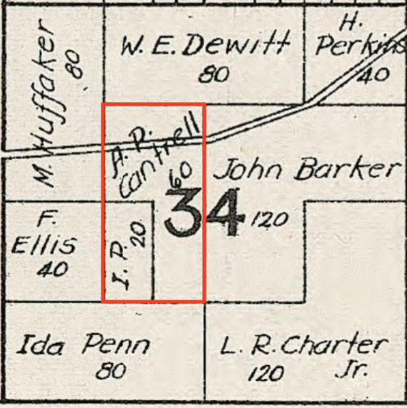 AP Cantrell 1930 Plot map