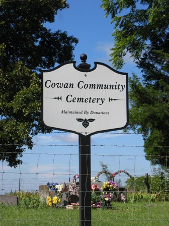 Cowan Cemetery sign