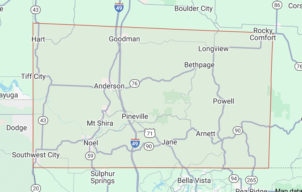 McDonald Co. map